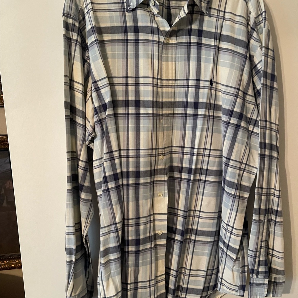 Ralph Lauren Men's Blue Plaid Shirt